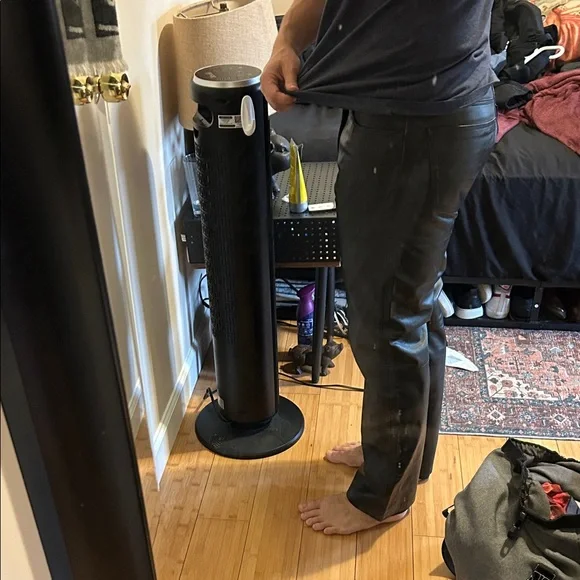 GAP Men's vintage laether pants. Bootcut/wide leg. - Picture 2 of 6